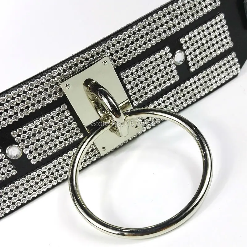 Роскошный стильный Фетиш кожаный чокер оверсайз Exagerate широкополосный большой O