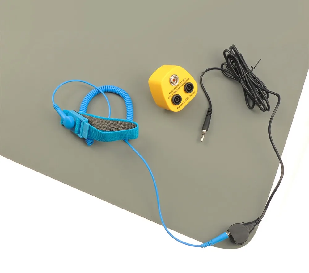 Бесплатная доставка черный серый проводящий стенд антистатический коврик 2 м