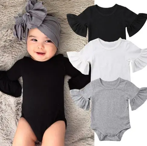 Комбинезон для новорожденных девочек от 0 до 24 месяцев однотонная одежда с