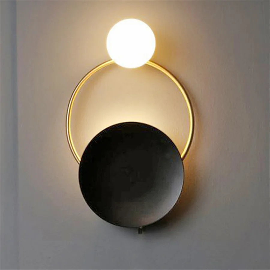 

BEIAIDI Novelty Art Decor LED Wall Lamp Home Hotel Restuarant Aisle Background Sconces Living Room Bedroom Bedside Wall Light