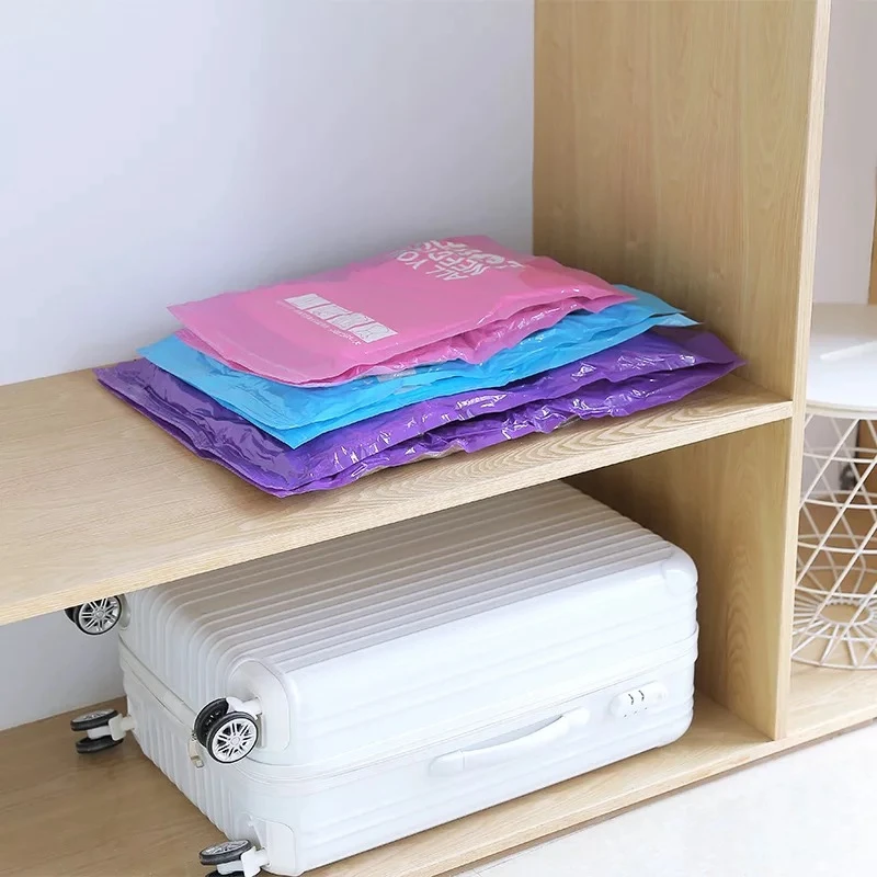 Рулонные вакуумные сумки для одежды органайзер путешествий портативный 2