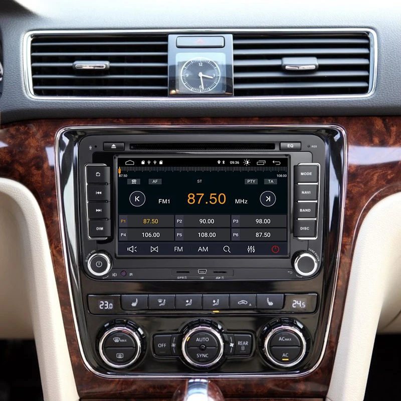2 din Android 9.0 Car DVD Player GPS Navigation For Amarok Volkswagen VW Passat b6 Polo Skoda Octavia Tiguan golf 56 seat leon | Автомобили