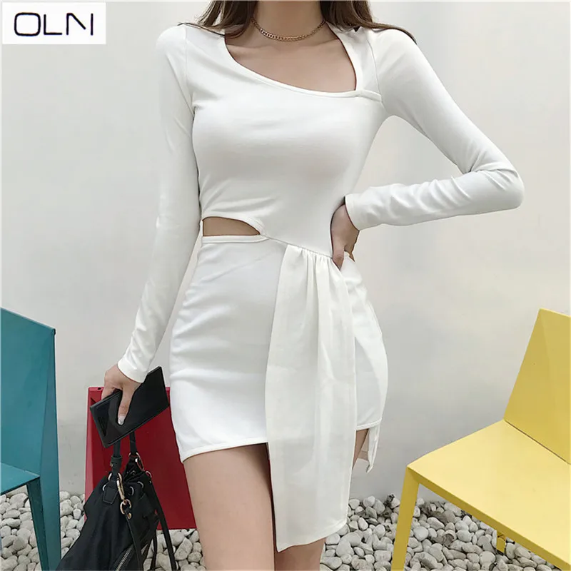 Vestidos платье OLN Корейская версия Гонконг сексуальный новый продукт шикарная