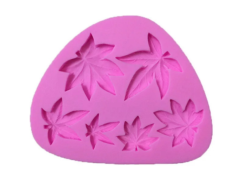 6 Maple Leaf Shape Cake Fondant Molds for Mold Impression Mat Baking Pastry Tools Dessert Decoration 1947 | Дом и сад
