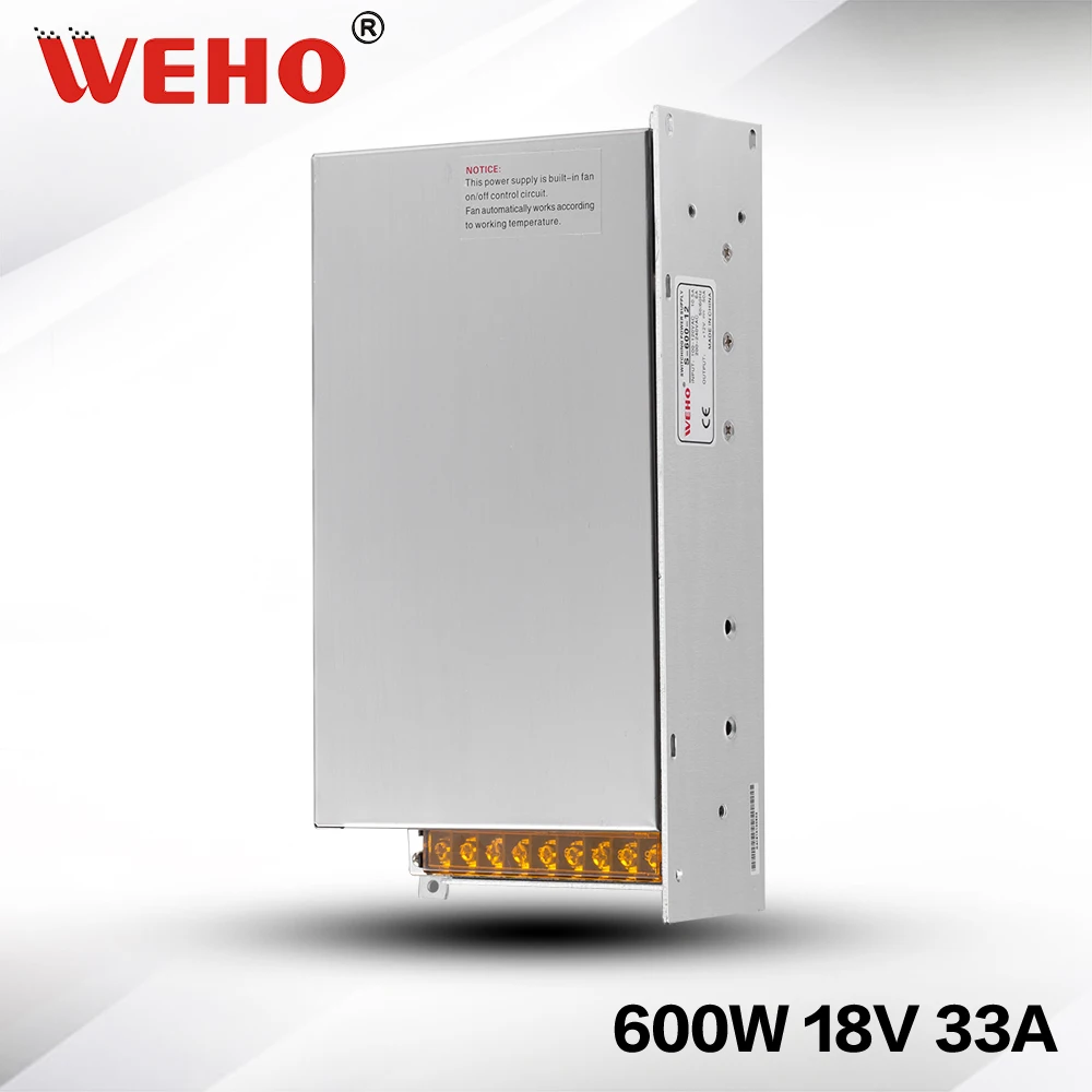 

(S-600-18) 600W 18v 33a switching power supply with CE ROHS approved