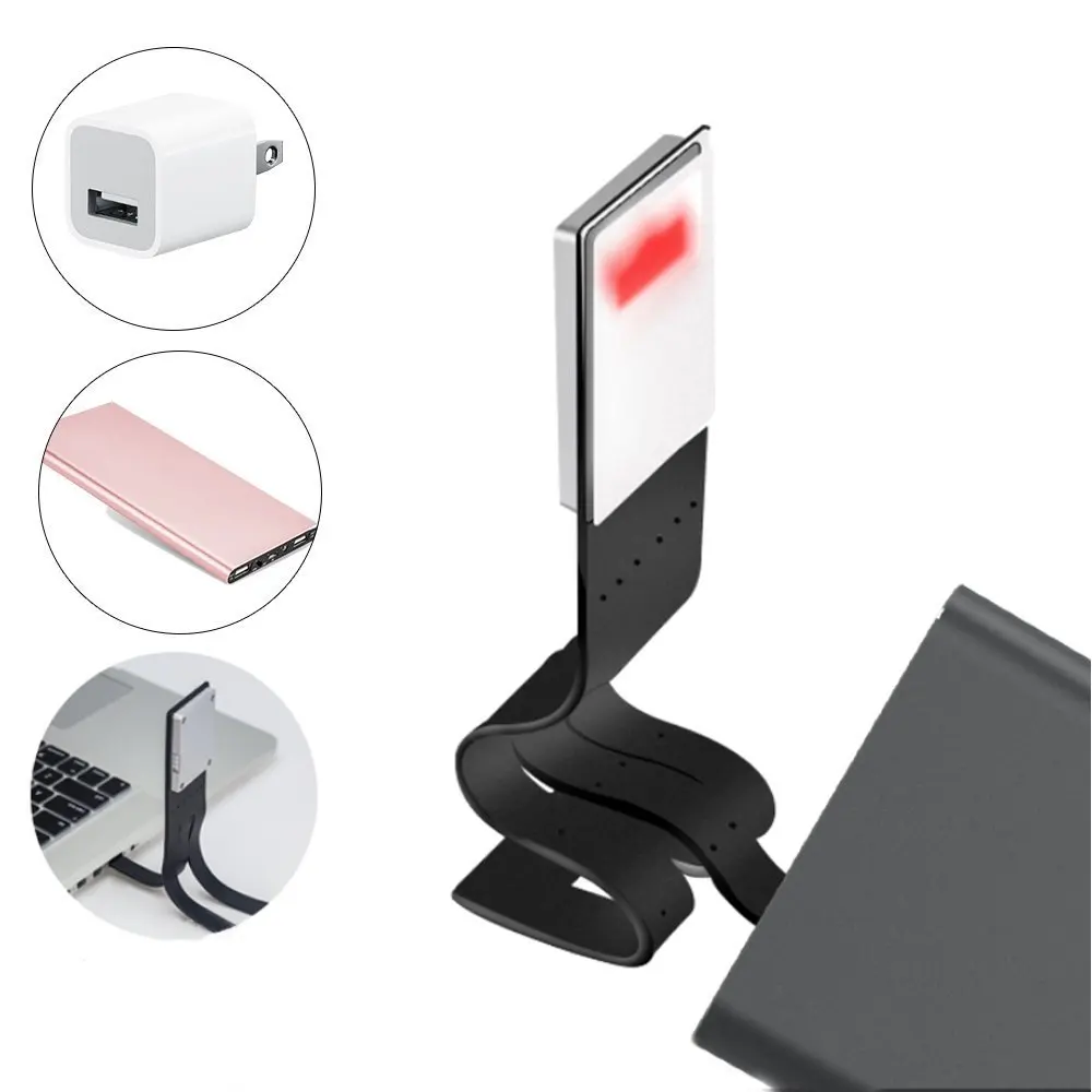 JIWEI портативная Светодиодная лампа для чтения книг со съемным гибким зажимом USB