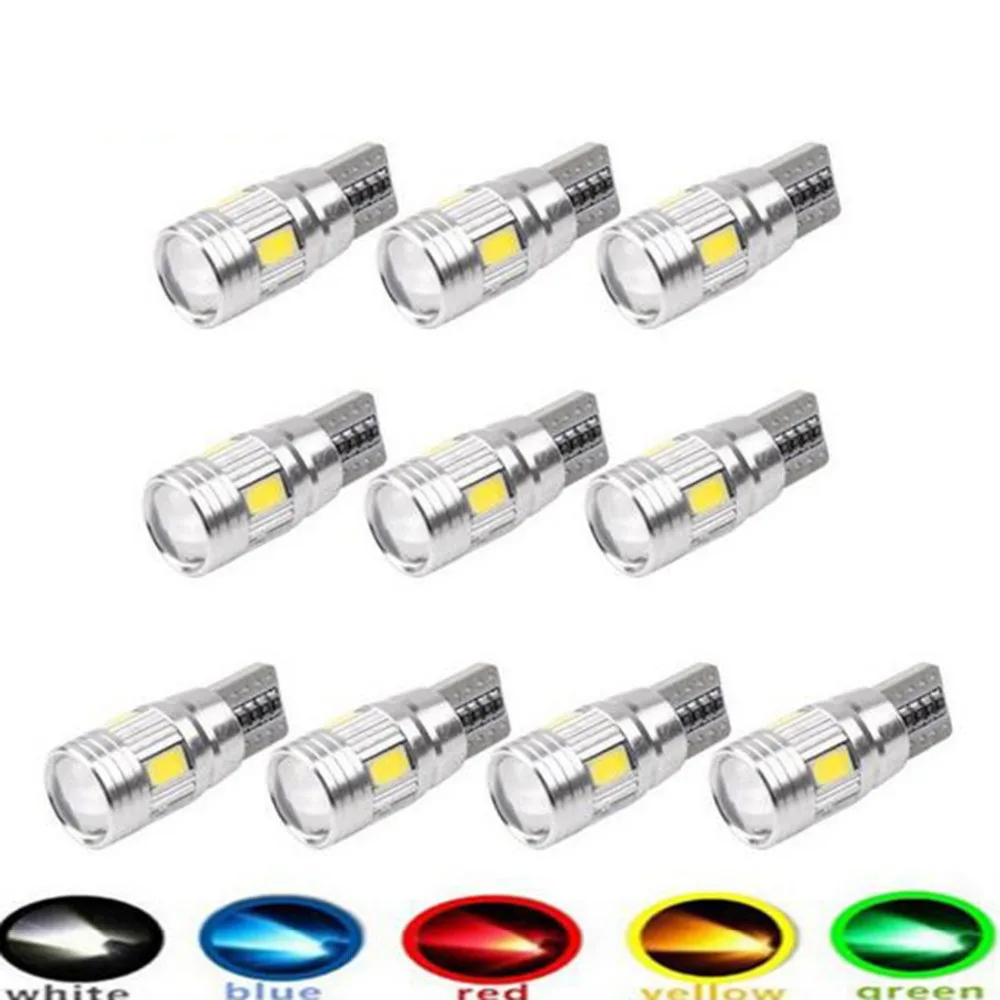 Tonewan T10 168 192 W5W 6 led 5630 5730 проектор smd объектив Автомобильный парковочный светильник