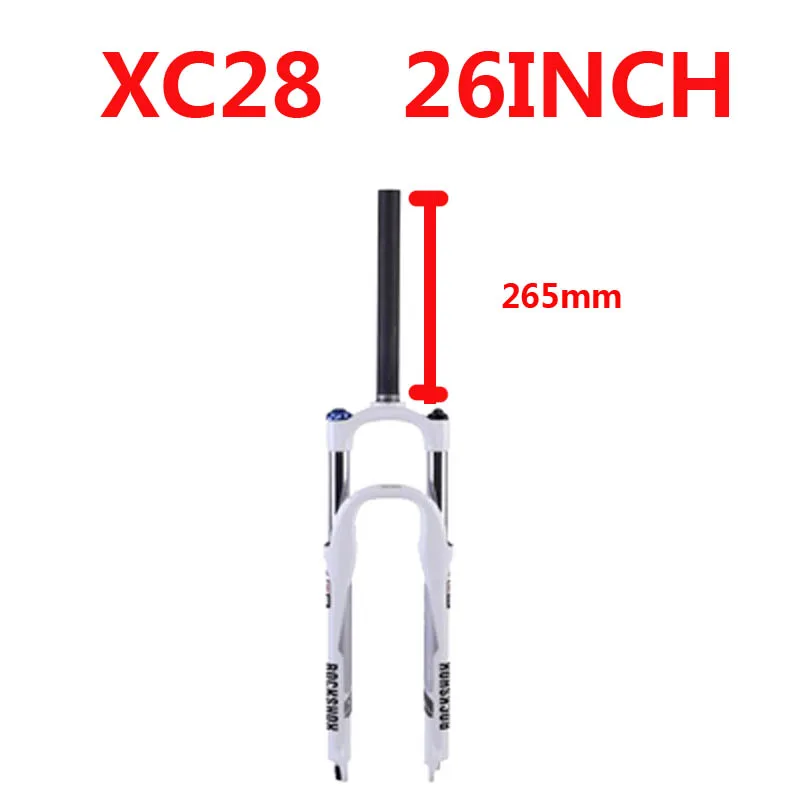 XC28 WHITE 26 265 ROCKSHOX XC30 передняя подвеска для горного велосипеда с замком - Цвет: XC28 WHITE 26 265