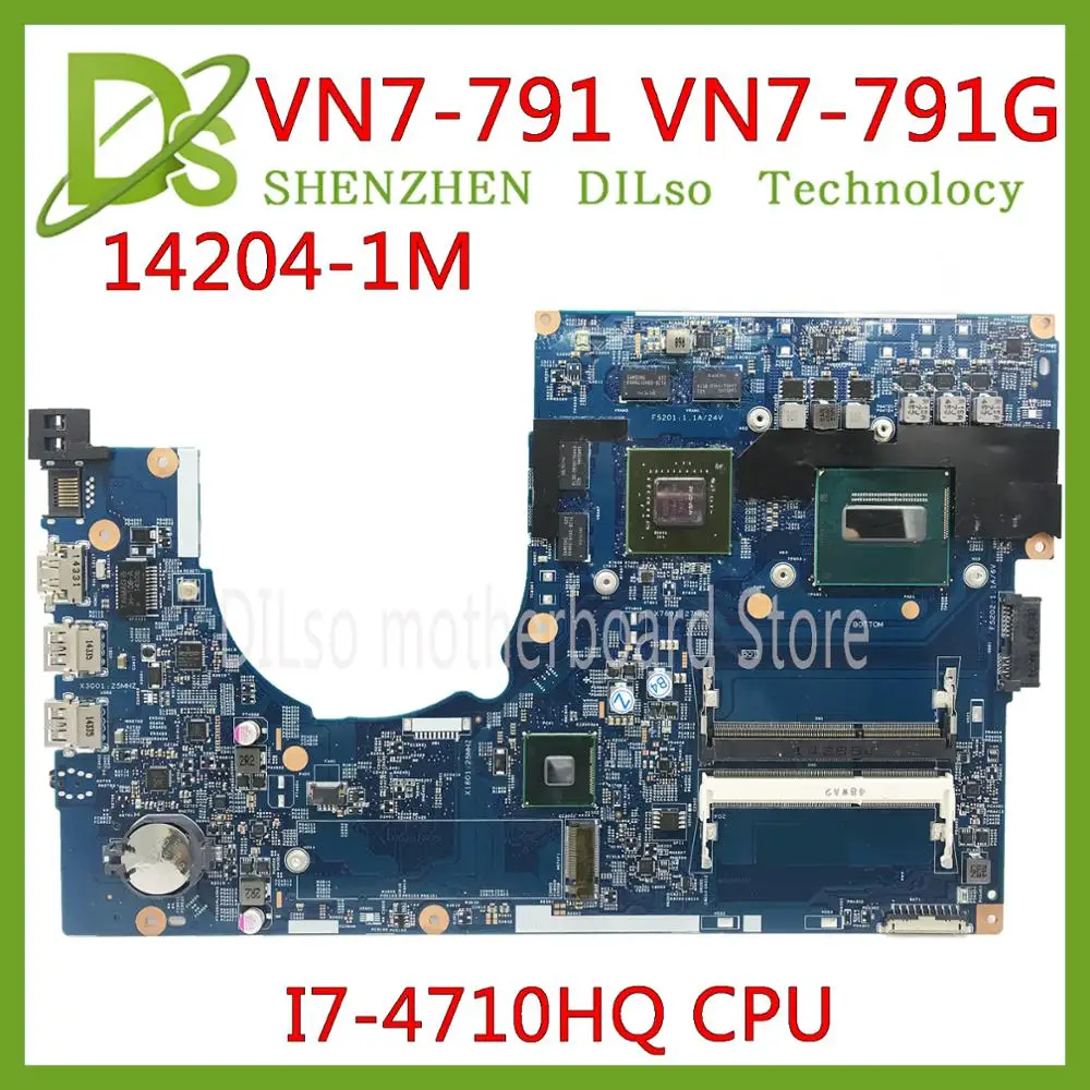 KEFU 14204 1M 448.02G13.0 материнская плата для Acer Aspire VN7 791 791G mianboard i7 4710HQ оригинальная