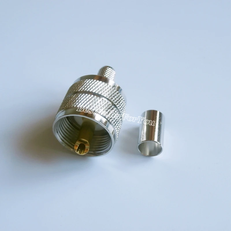 Штекер UHF PL259 PL 259 обжимной соединитель кабеля RG5 RG6 5D FB LMR300 1 шт.|connector crimp|connector