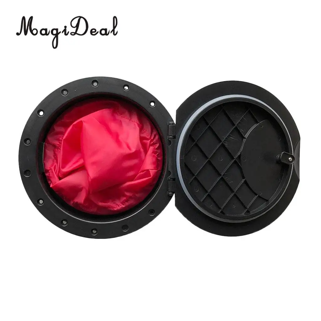 

MagiDeal 11" Durable Black Nylon Kayak Boat Canoe Dinghy Deck Plate Hatch Cover Kit & Red Waterproof Storage Bag Accessories