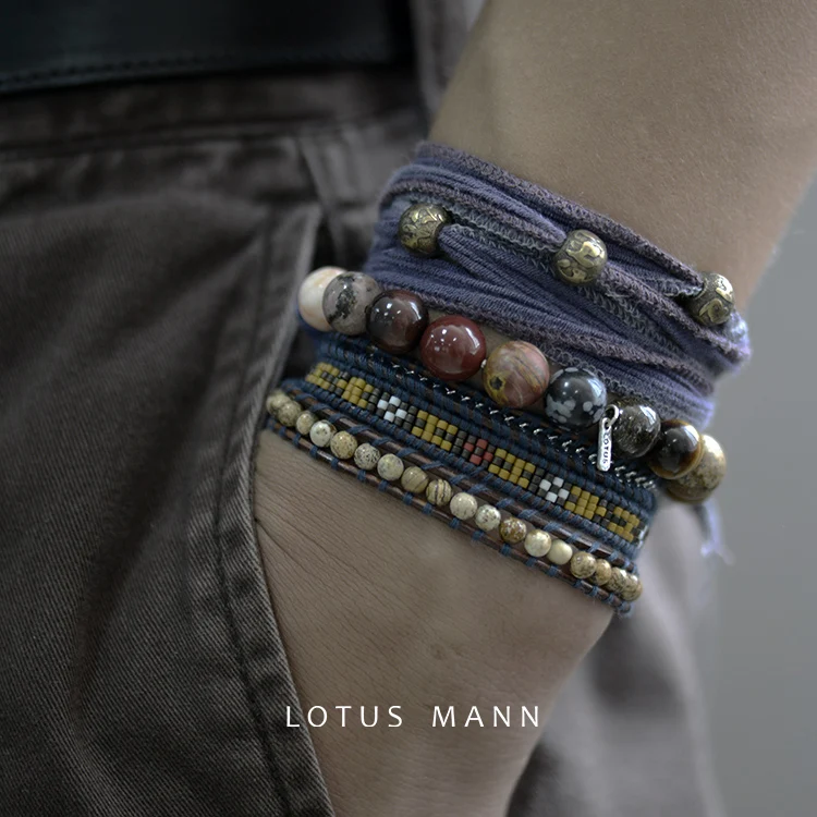 Браслеты Lotus Mann из натурального камня для вас чтобы выбрать матовый браслет пары