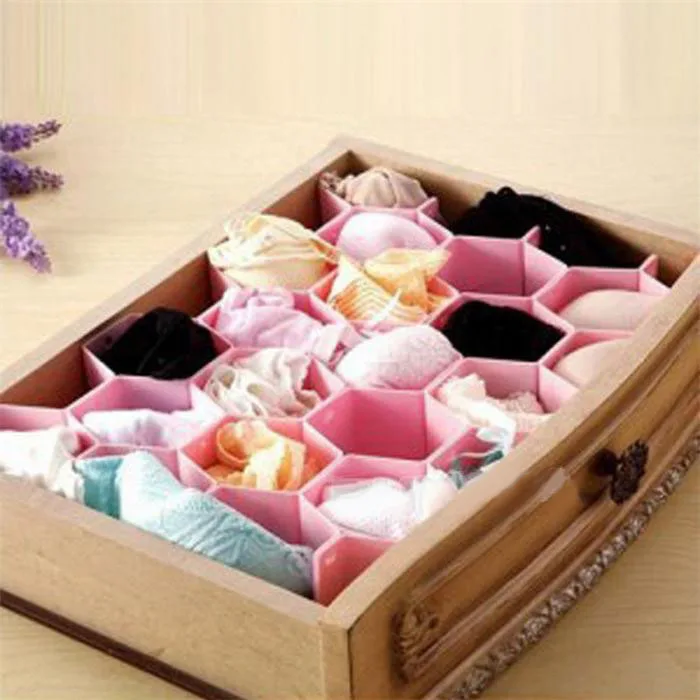 Ячеистая отделка сетки Интервальные Носки Органайзер для хранения нижнего белья