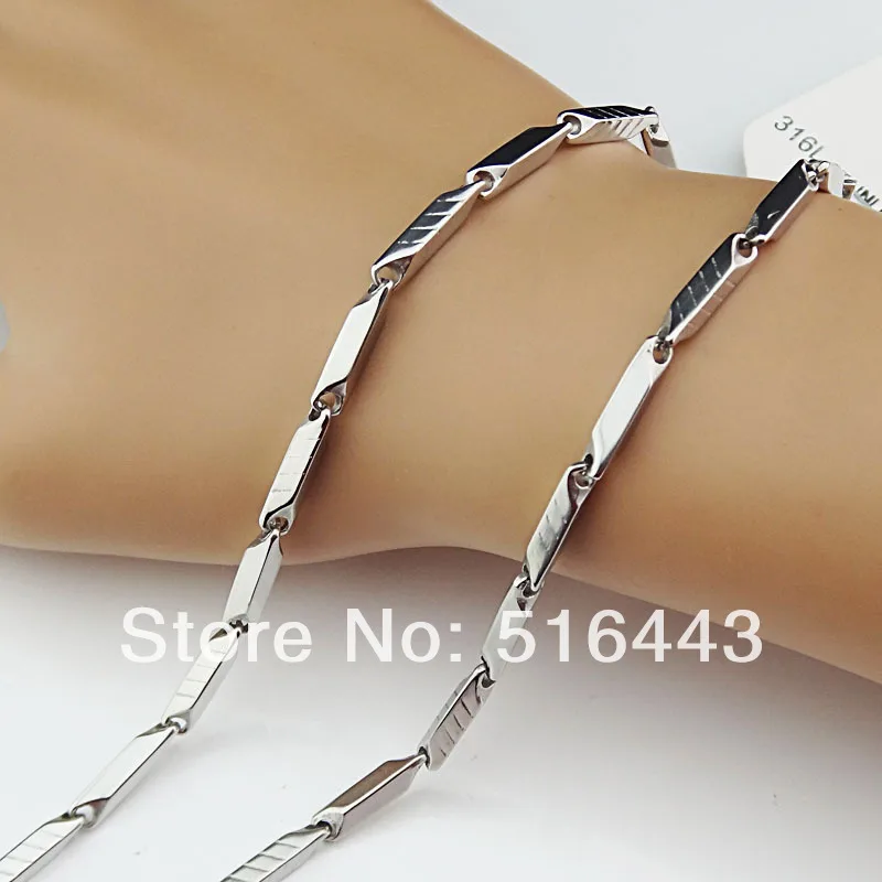 

Wholesale Big Promotions 3pcs Top 316L Stainless Steel Women Mens Costume Twill Necklaces Fashion Jewelry Never fade A-866