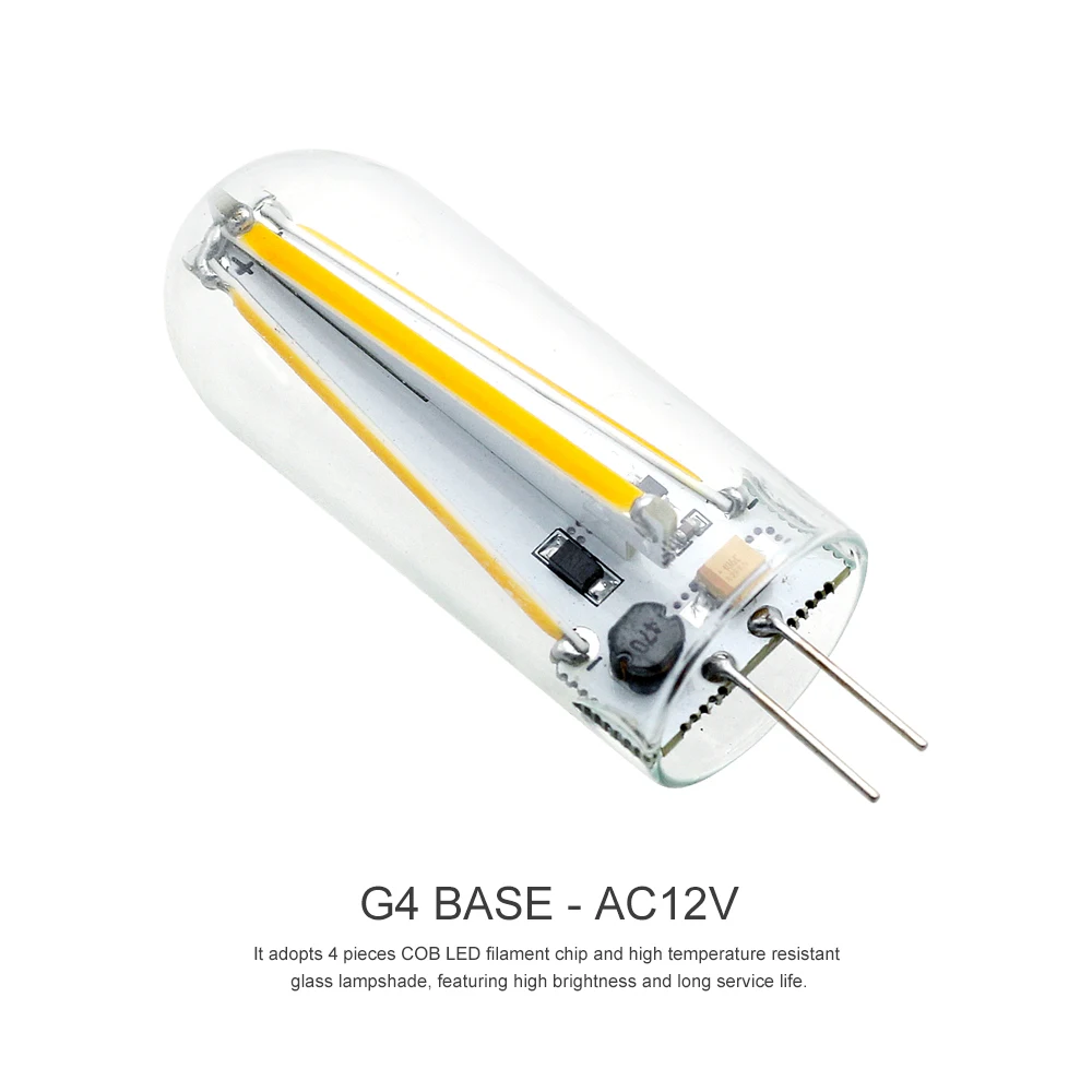 ANBLUB G4, 3 Вт, 6 Вт, светодиодный светильник из стекловолокна, AC DC, 12 В, точечный светильник, Bombillas, лампа без мерцания для дома, люстра, светильник, Lamparas