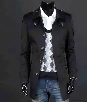 Винно-красная черная бежевая Мужская одежда весеннее тонкое Мужское пальто