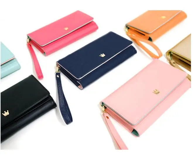 Простые открывающиеся держатели для кредитных карт из искусственной кожи