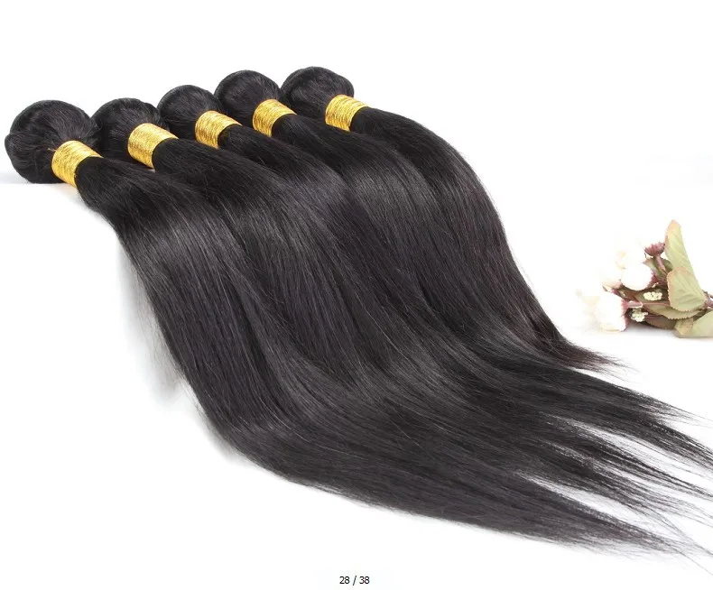 Mixed Long Length Straight Malaysian Hair Weave Grade 5A Extension 26&quot 28&quot 30&quot 32&quot In Stock Free Shipping |