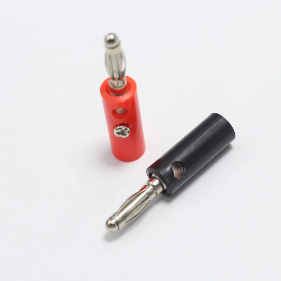 10 шт. 4 мм никелированный разъем типа банан Вилки для аудио видео динамик |