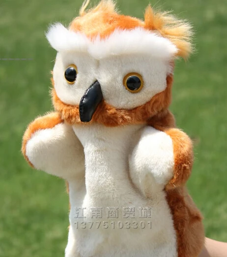 

Story toy 1pc 26cm cartoon little owl hand puppets plush sleeping pacify play game stuffed baby infant gift