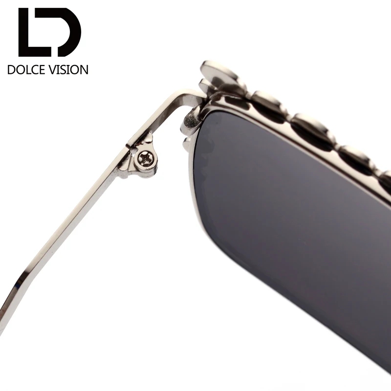 Женские солнцезащитные очки с квадратным градиентом Золотистая оправа