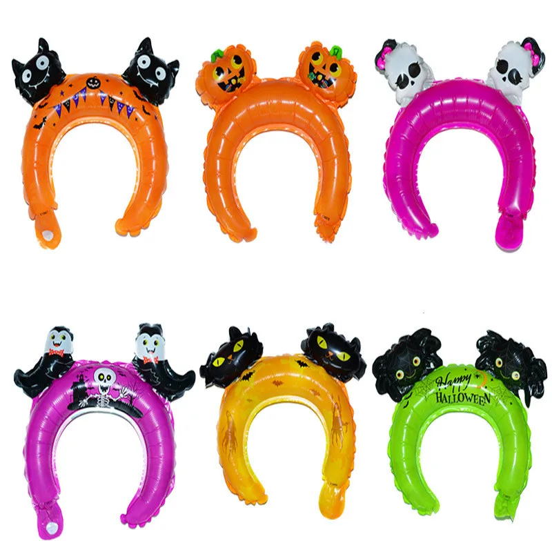 Новинка 12 шт. ужасная повязка Хэллоуин ободок воздушные шары Тыква строительные