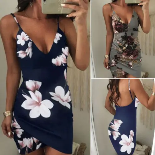 Женское летнее Короткое мини-платье Boho вечернее пляжное платье хлопковое без