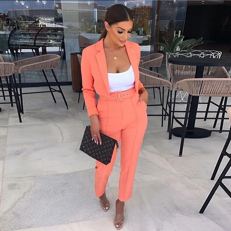 Сексуальный комплект из двух предметов топ и штаны Женский 2 шт. спортивный