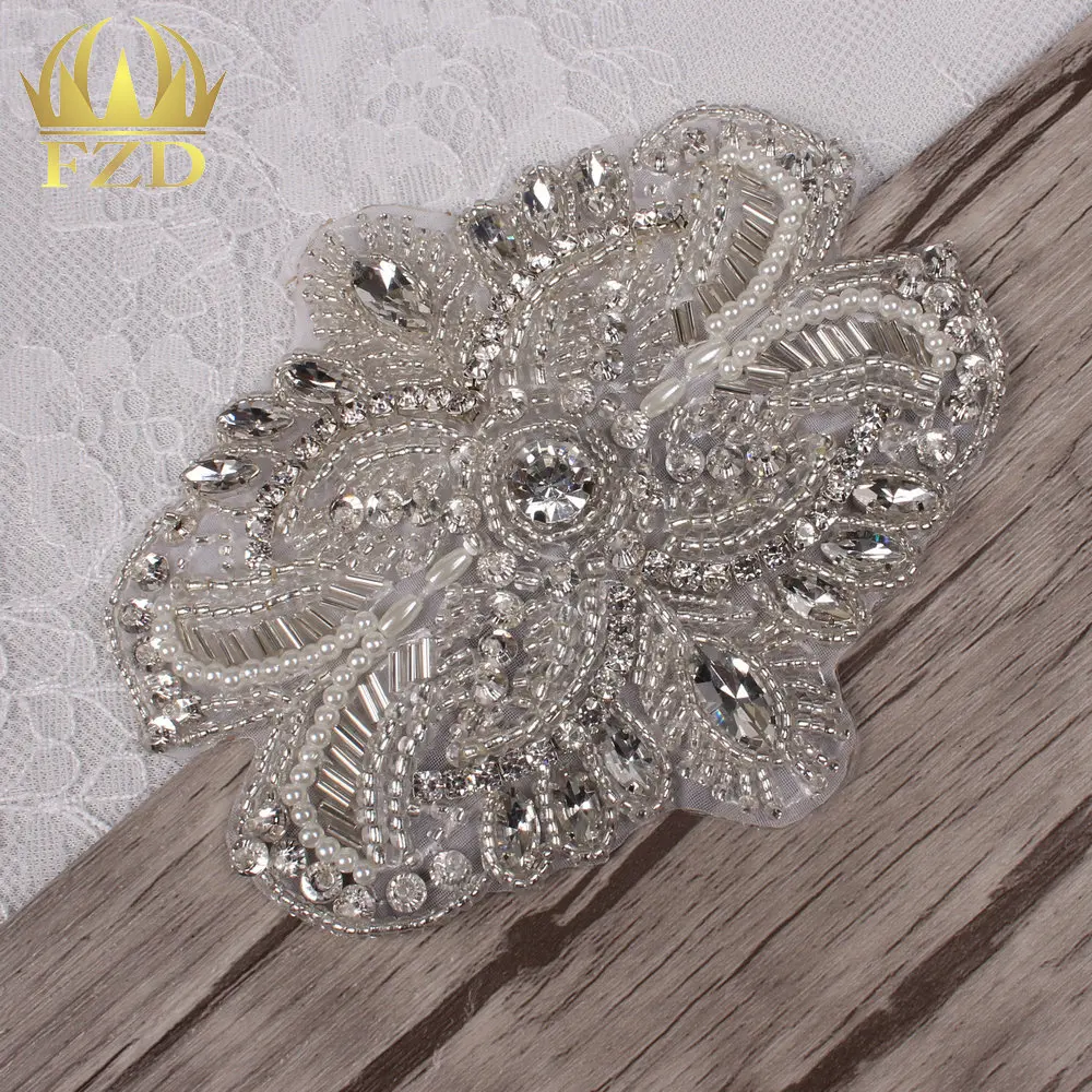 (1 шт.) Свадебные Вышивание аппликация Стразы для новобрачных Пояса бисером