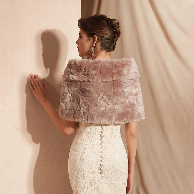 Forevergracedress 2019 элегантная мягкая осенне-зимняя Свадебная накидка из