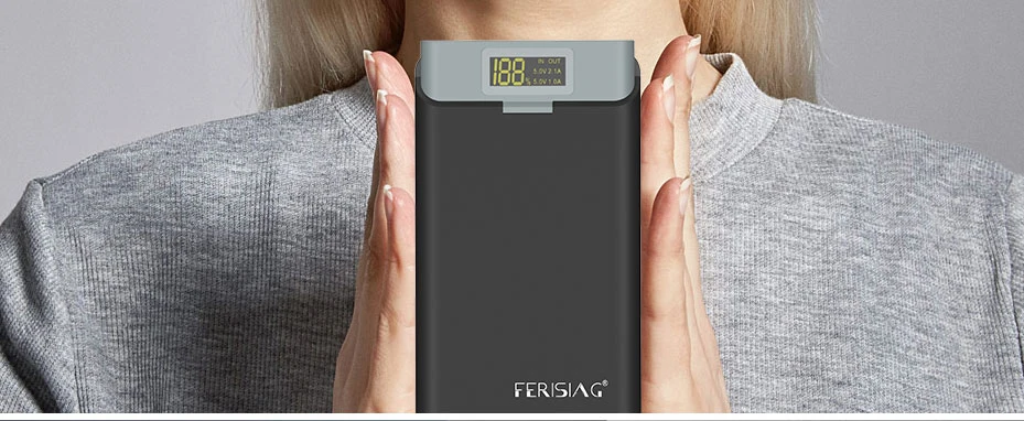 FERISING новой серии 13000 mah светодиодный индикатор питания дисплея Банк Внешний полимерный Батарея Мощность банка для iphone 6 X XR XS max плюс samsung S8