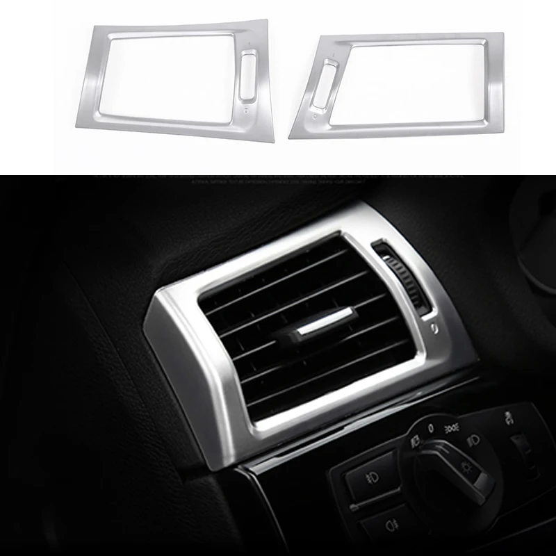 

2pcs Chrome Front Side Air Vent Outlet Frame Cover Trim For BMW X4 F26 2015-2017 & X3 F25 2011-2017