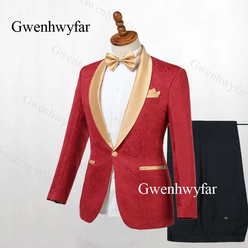 Gwenhwyfar жаккард Королевский синий сценическая одежда для мужчин костюм набор