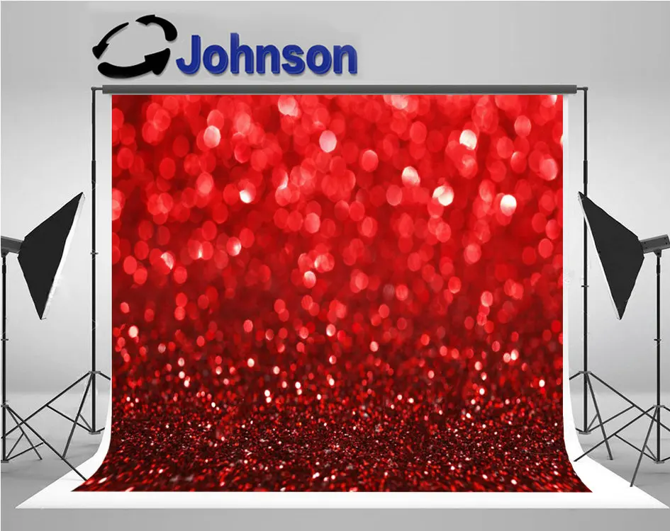 

Red Bokeh Holiday Textured Glitter Sparkly Sequins backdrop Computer print Valentine's day wedding background