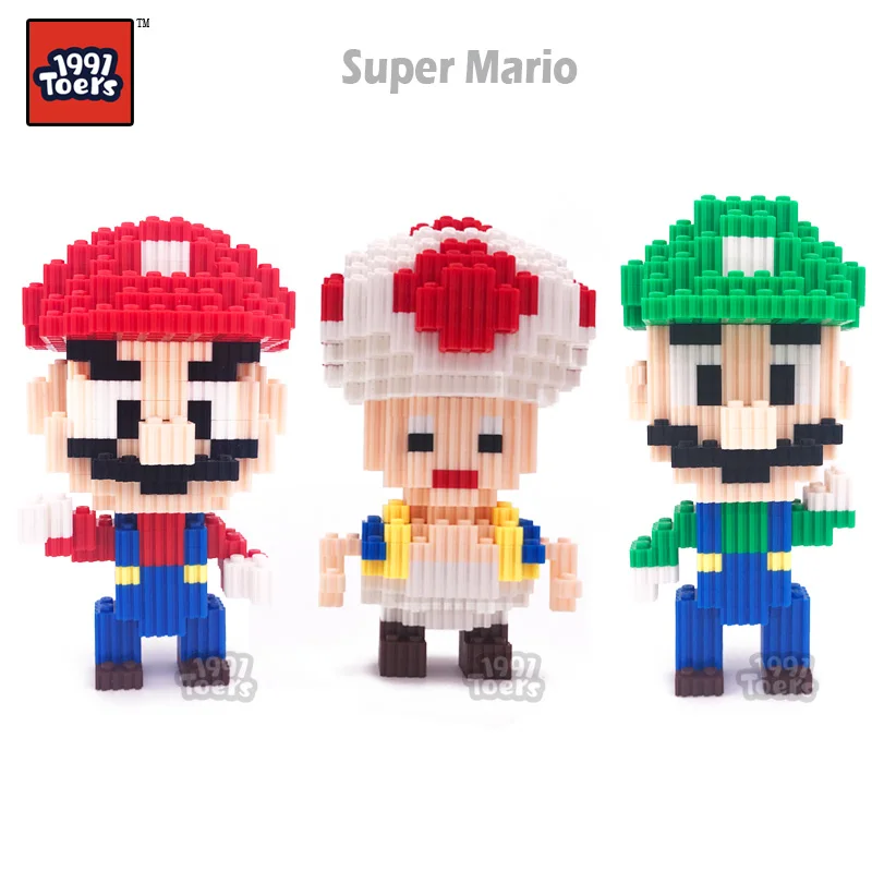 1991Toers Narutostitich SuperMariospongebobs Алмазные Кирпичи DIY творческие игрушки подарок для детей