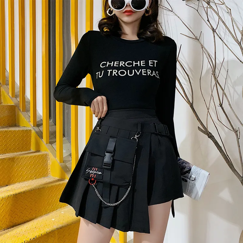 Женская короткая юбка в стиле Харадзюку летняя модная плиссированная мини-юбка