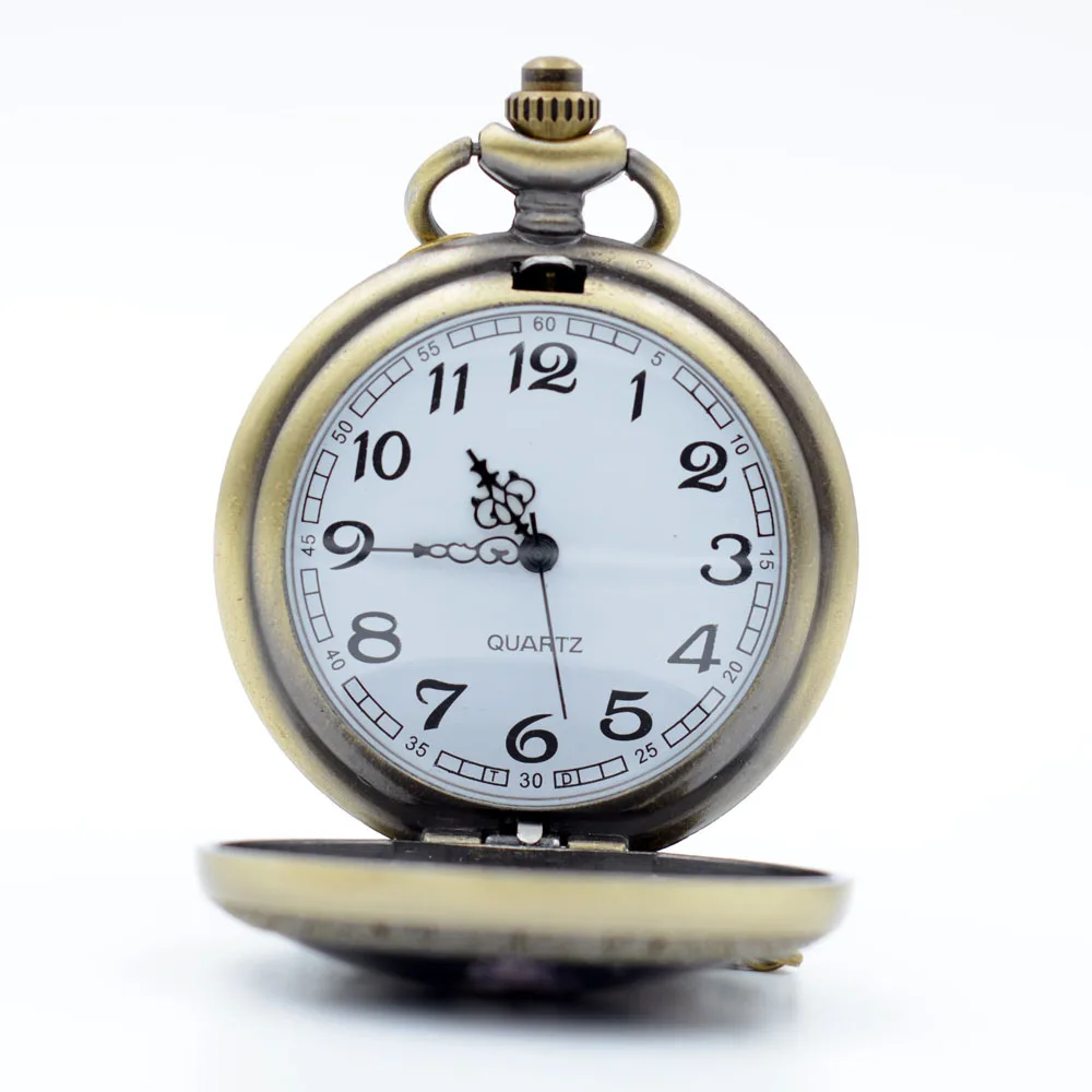 Ретро Винтаж Мэрилин Монро бронза красота леди купол кварцевые карманные часы