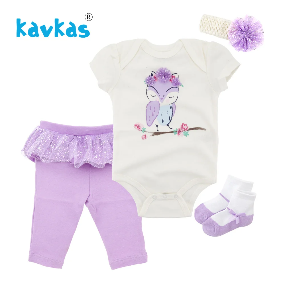 TZ6096 Kavkas/хлопковая одежда для сна для маленьких мальчиков и девочек, наряды с халатом платье для новорожденной, пижамный комплект, топ, штаны с колготками, повязка на голову, 4 предмета, детские халаты - Цвет: TZ6096