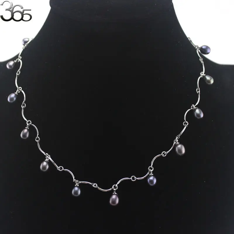 Free Shipping 7 8mm Olivary Freshwater Pearl Adjustable Elegant Women Jewerly Chains Necklace 18 20inch|chain necklace|necklace free shippingwoman