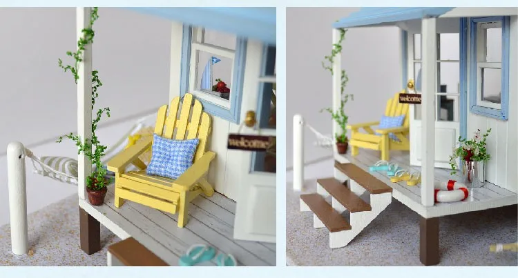 Сборный миниатюрный кукольный домик вилла DIY Кукольный дом ручной работы игрушка дом мечты модель комплект DIY комната коробка дом девочка подарок подруге