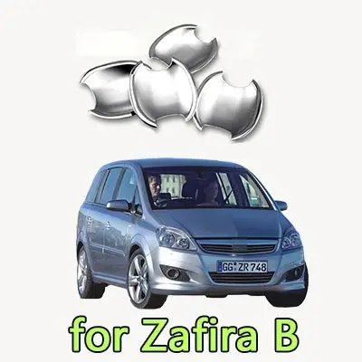 Для Opel Zafira B хромированная накладка на дверные ручки набор из 4 шт. для Vauxhall Holden Zafira Семейные пластиковые аксессуары для стайлинга автомобилей - Цвет: Bowl