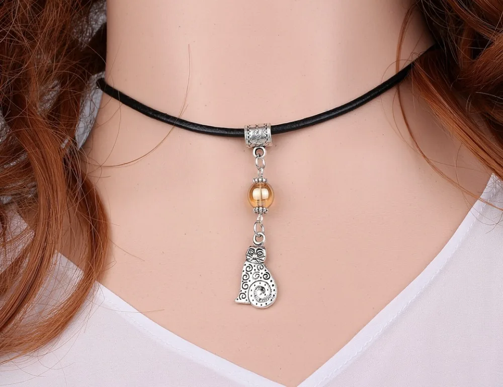 Женское винтажное ожерелье чокер Кот и кожа|brand jewelry|jewelry brandjewelry for women |