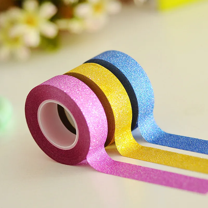 10 м DIY самоклеящаяся блестящая бумага Васи бумажная лента стикер Свадьба День