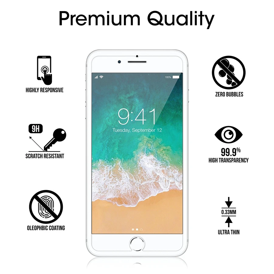 Закаленное стекло ONEYES 9H 0 22 мм 2.5D для iphone 5 5S SE 6 6s Plus Защитная пленка X 7 8 7Plus|Защитные