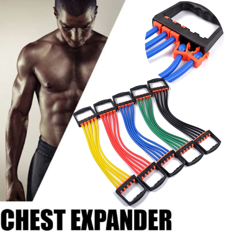 Спортивные резинки 5 весенние Резиночки для тренировки мышц груди экспандер