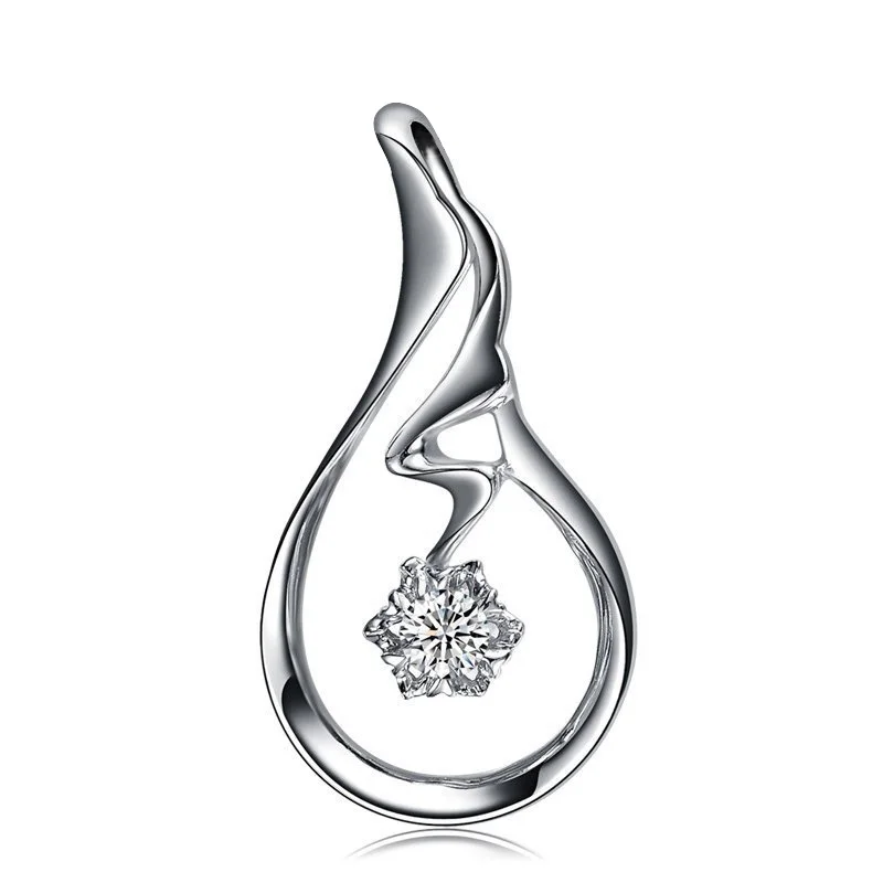only charm about1g Ожерелье с натуральным бриллиантом, подвески из чистого золота 18 К, очаровательные ювелирные изделия для женщин, подарок для девочек, элегантные модные ангельские крылья,, новинка, хорошее качество - Цвет камня: only charm about1g