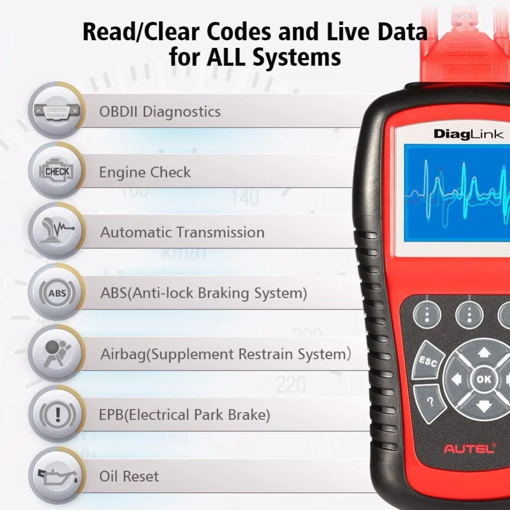 AUTEL Diaglink OBD2 EOBD автоматический диагностический инструмент OLS EPB ABS Oil All системный