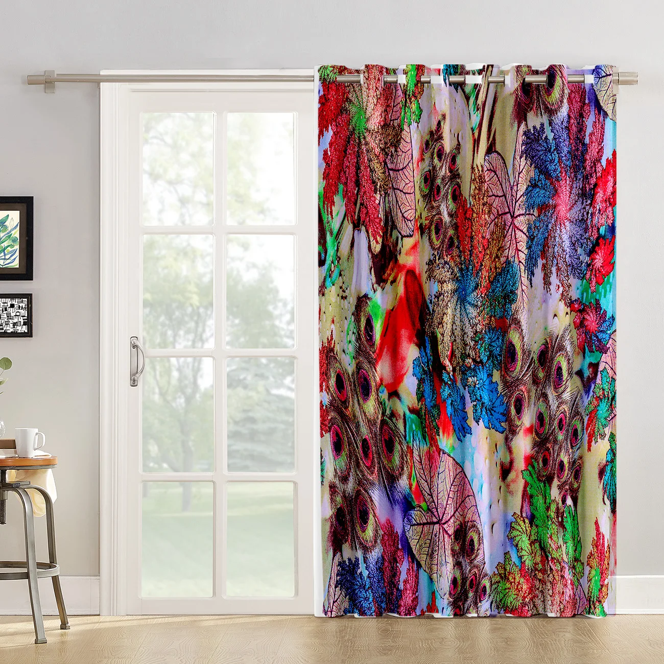 Роскошные декоративные павлиньи перьевые шторы для комнаты большие окна кухни