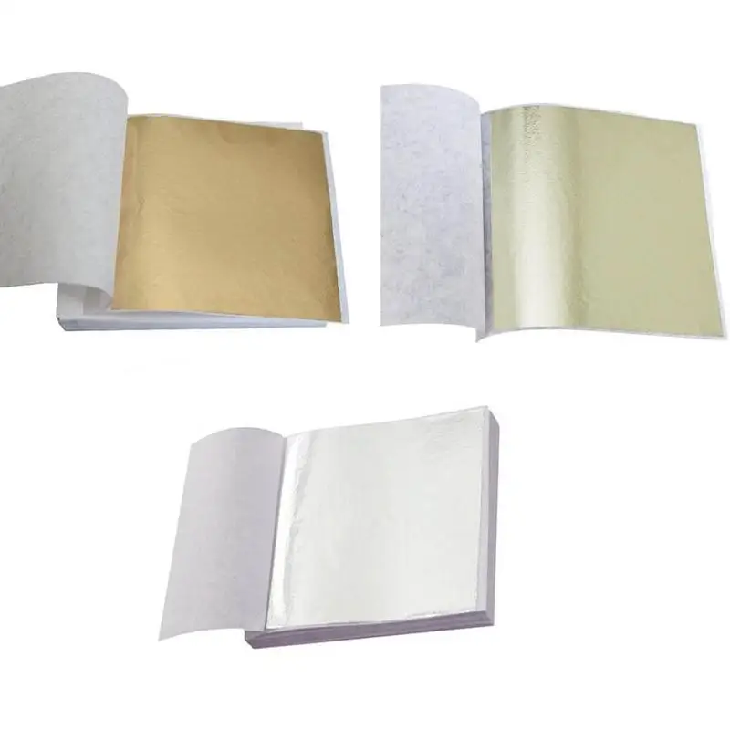 100 шт. золото/серебро/медные печатные платы с Фольга листы Бумага Еда украшение