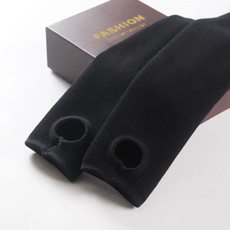 Black style 1 Бархатные теплые леггинсы на осень и зиму, женские утолщенные эластичные леггинсы, штаны, повседневные зимние леггинсы с высокой талией, Femme Q958 - Цвет: Black style 1